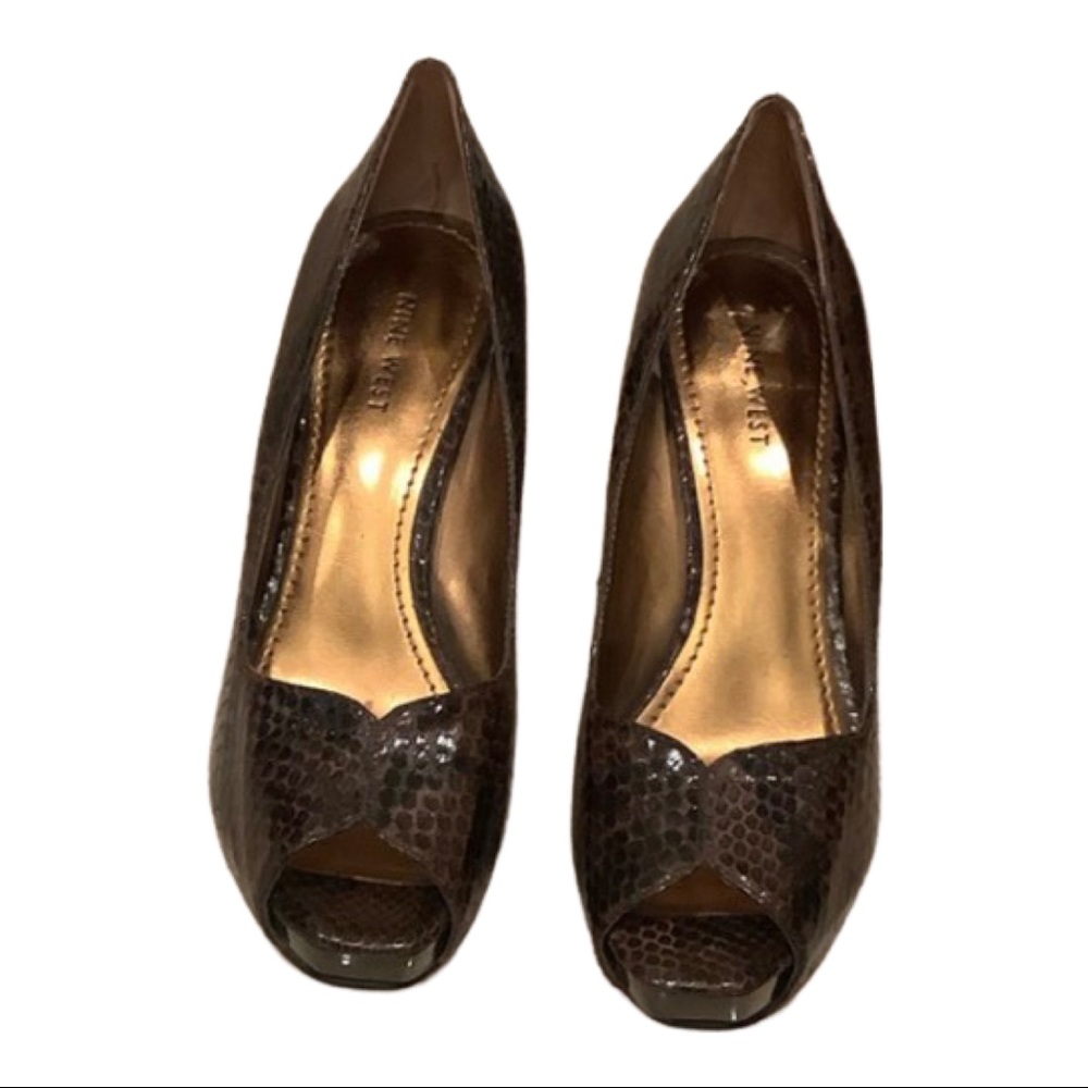 Nine West Snake Skin Platform Stiletto Hee… - Picture 4 of 6